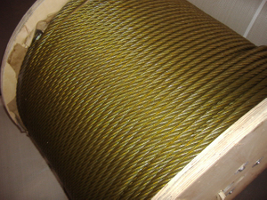 Câble métallique 6x37 + FC 14mm lubrifier avec de la graisse jaune